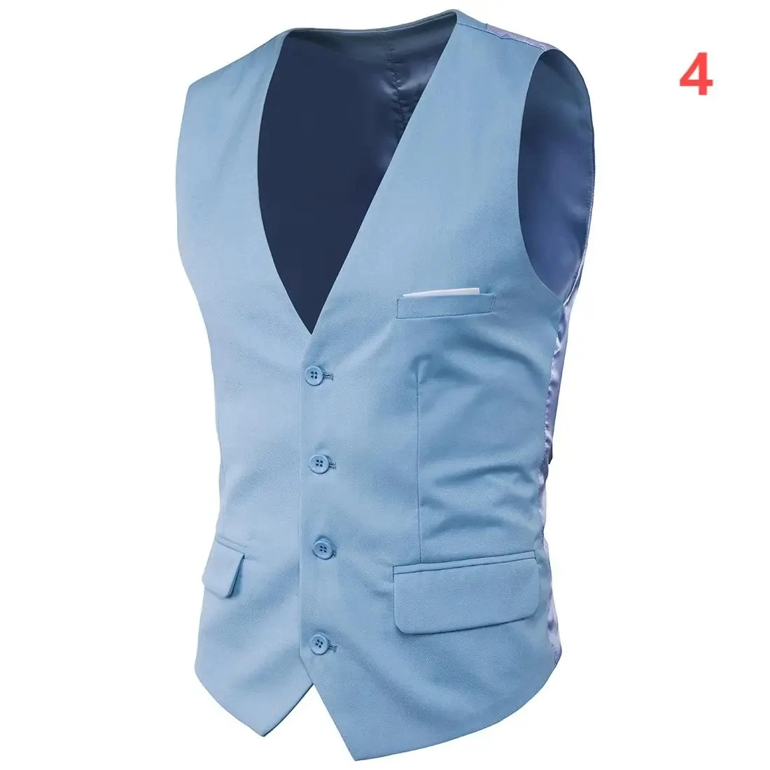 

ZPMN117 Classic formal men's Korean slim multi-color men's slim Korean vest solid color groomsmen vest