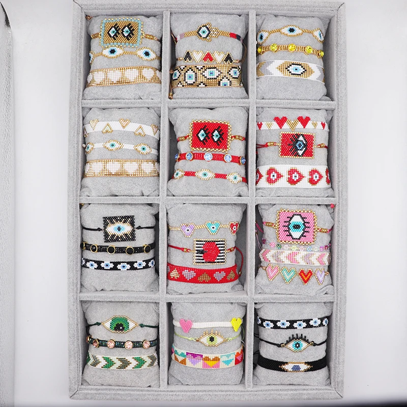 

Женский набор одежды BLUESTAR, украшенный бисером, дизайн Миюки, сглаза, сердце, фотоэлемент ручной работы