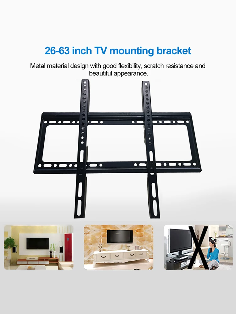 26-65인치 평면 패널 TV 프레임 범용 TV 지지대 LCD LED TV 화면용 레벨이 있는 조정 가능한 텔레비전 장착 홀더