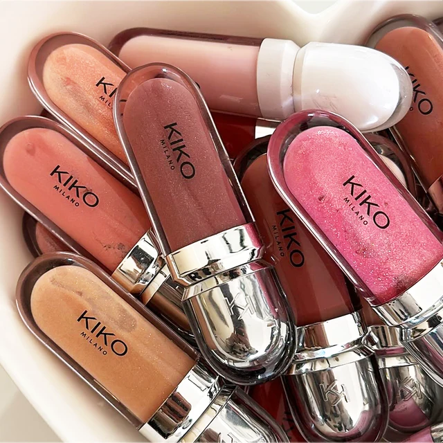 Kiko 3D Hydra Lip Gloss Non-fading Waterproof Blusher Moisturizing Shimmer Makeup Lip Gloss Lipstick Brun Pearly Mauve Liner 1