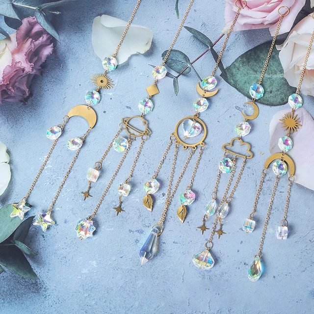 Suncatcher Crystal Octagon Gyöngyök Medál Szivárványos Prisma Windom Lógó Csepp Haragja Autó Báj Kerti Udvari Dekoráció 30 Cm - Image 4