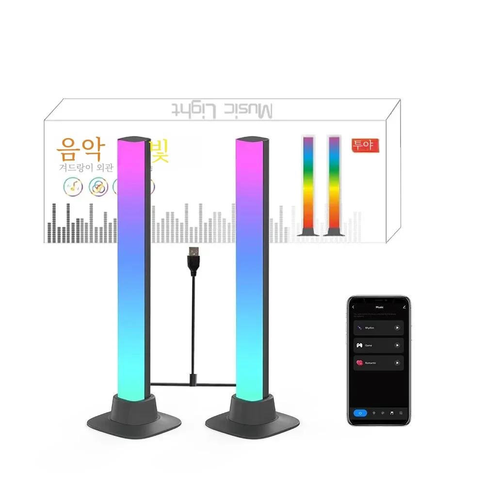 E-스포츠 게임 분위기 필 라이트, RGB 블루투스, 투야 스마트 테이블 램프, 엔터테인먼트 리듬 색상 변경, 라이브 픽업 램프