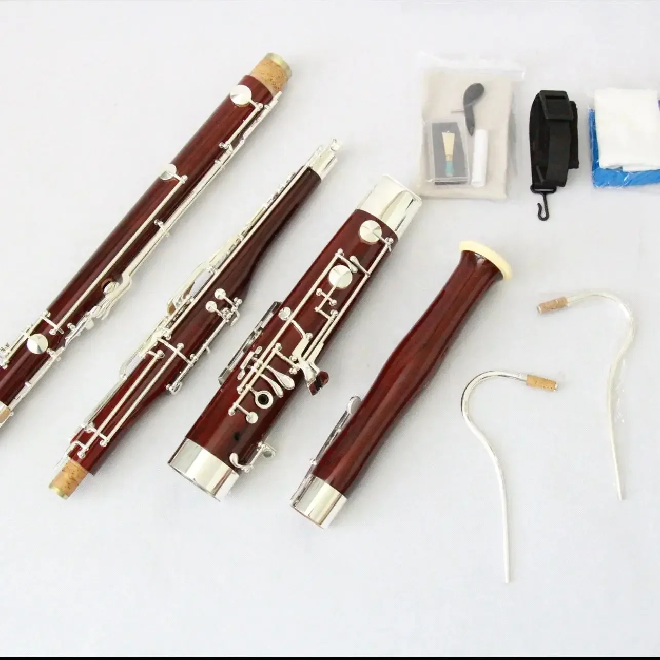 Professional C tone instrument China Bassoon Maple wood body and Silver Plated keys musical instrument bassoon