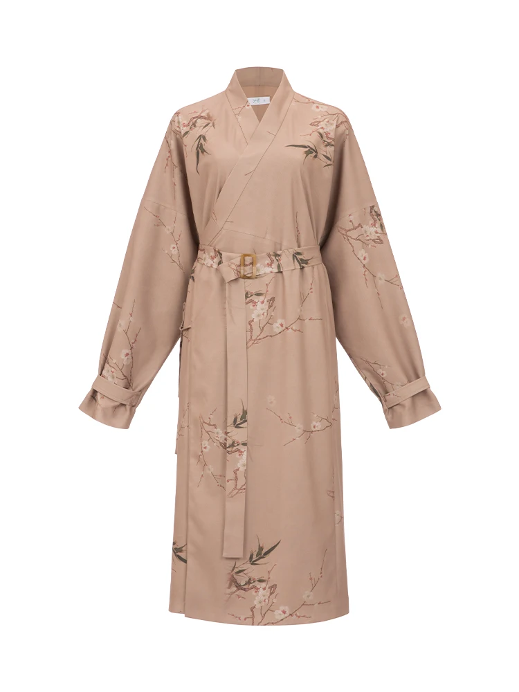 Improved Straight Trench Coat Original Improved Hanfu Women's Daily Commute