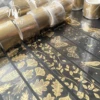 JIANWU 3cm*300cm Journal Collage Material PET Washi Tape Bronzing Transparent Scrapbooking Stationery Decoration Masking Tapes 2