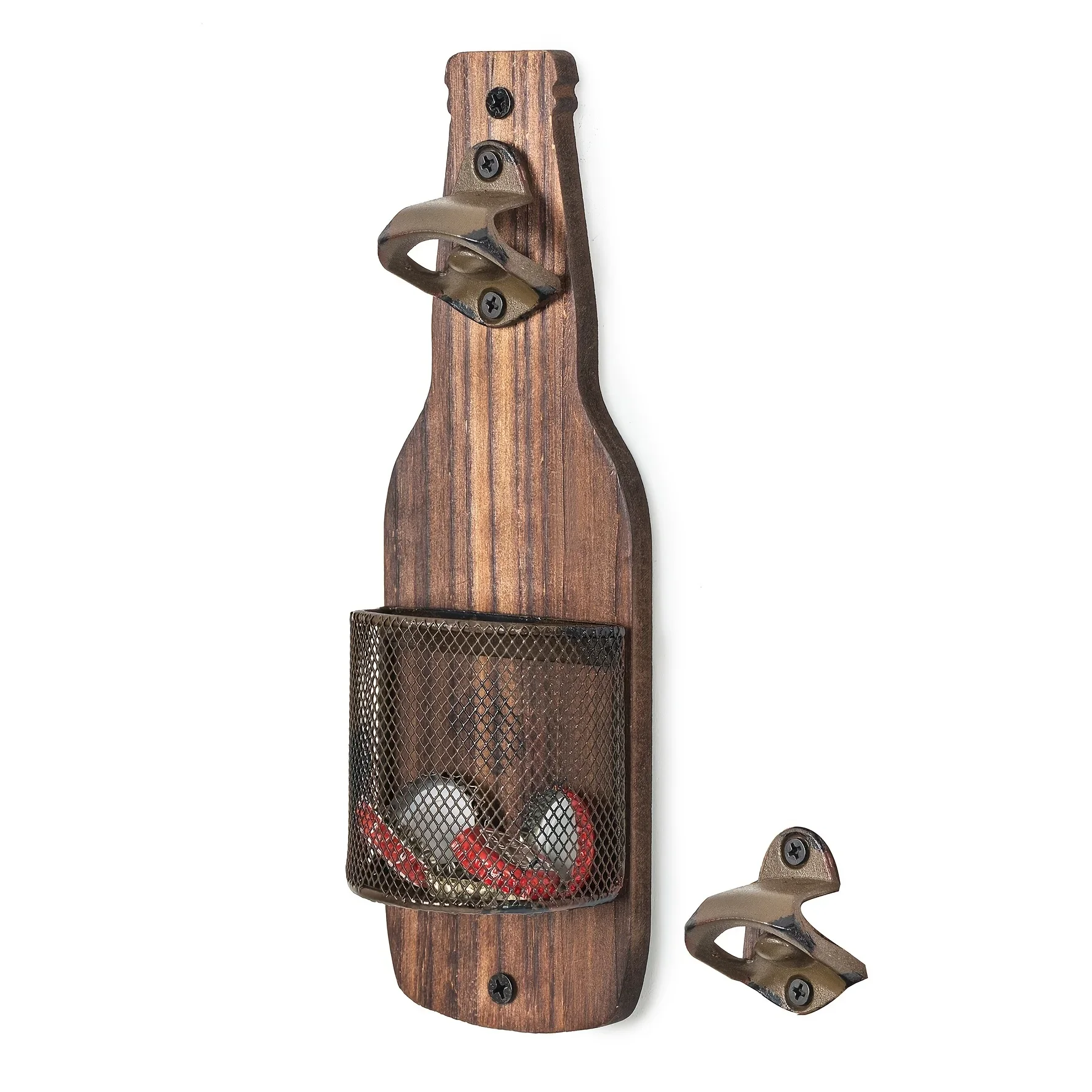 1pc Industrial Style Beer Bottle Opener - Multi-functional Wall Decoration Pendant for Catering and Bar Use