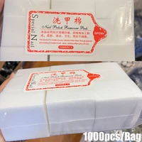 1000/500/100pcs Nail Wipe 100% Cotton Pads Lint Free Gel Nail Polish Removers Cotton Pads Manicure Wipes Nail Art Cleaning Tools