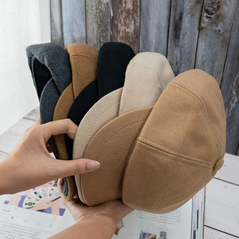 

Берет женский восьмиугольный, Модный теплый однотонный берет для поездок, шляпа с козырьком, с короткими полями