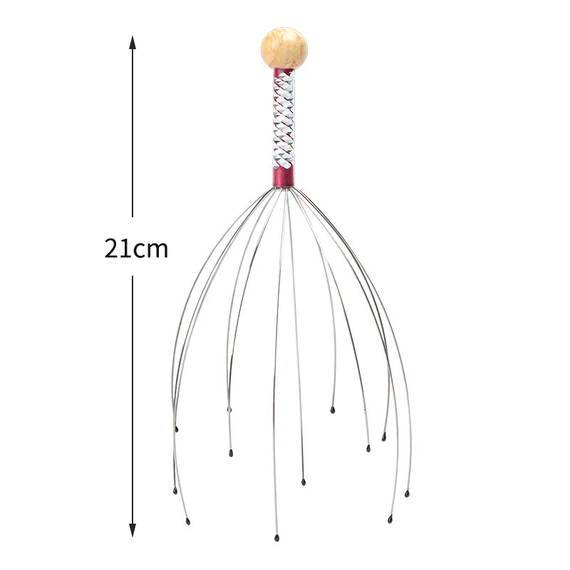 1pcs Head Massager Scratching Octopus Scalp Tool Non Soul Extractor Divine Tool Extraction Health and Wellness Head Therapy