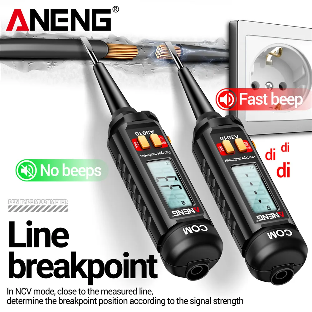Digital Multimeter Multimeter Tester Voltage Detector Tester Voltage Meter Tester ANENG A3010 4000 Counts Smart dual use NCV voltage Sensing Pen type backlight automatic ranking tools