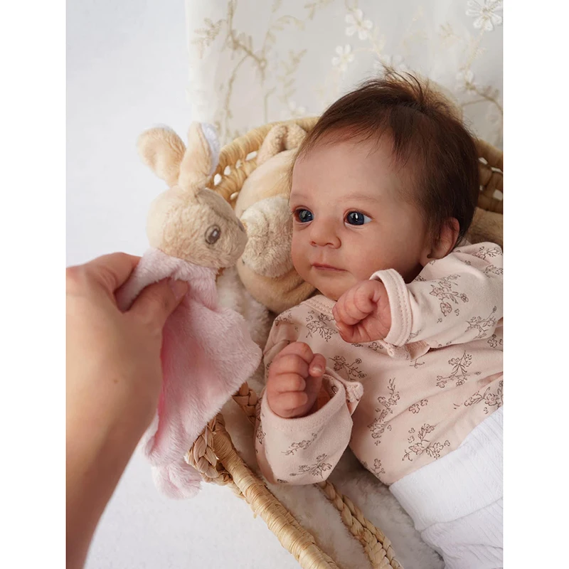 

45CM Felicia Lifelike Already Painted Newborn Baby Reborn Doll Hand Paint with Genesis High Quality 3D skin Tone