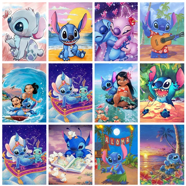 Diamond Paintings Stitch Square Diamond  5d Lilo Stitch Diamond Painting -  Disney - Aliexpress