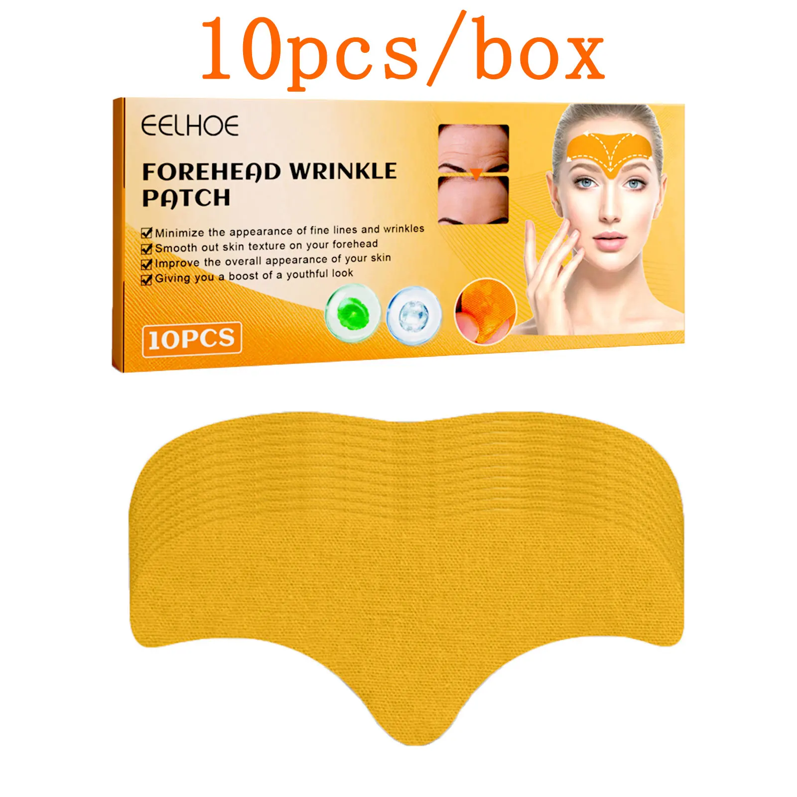 EELHOE Forehead Wrinkle Patch Smoothes and Fades Forehead Wrinkles and Tightens Facial Skin Forehead Patch