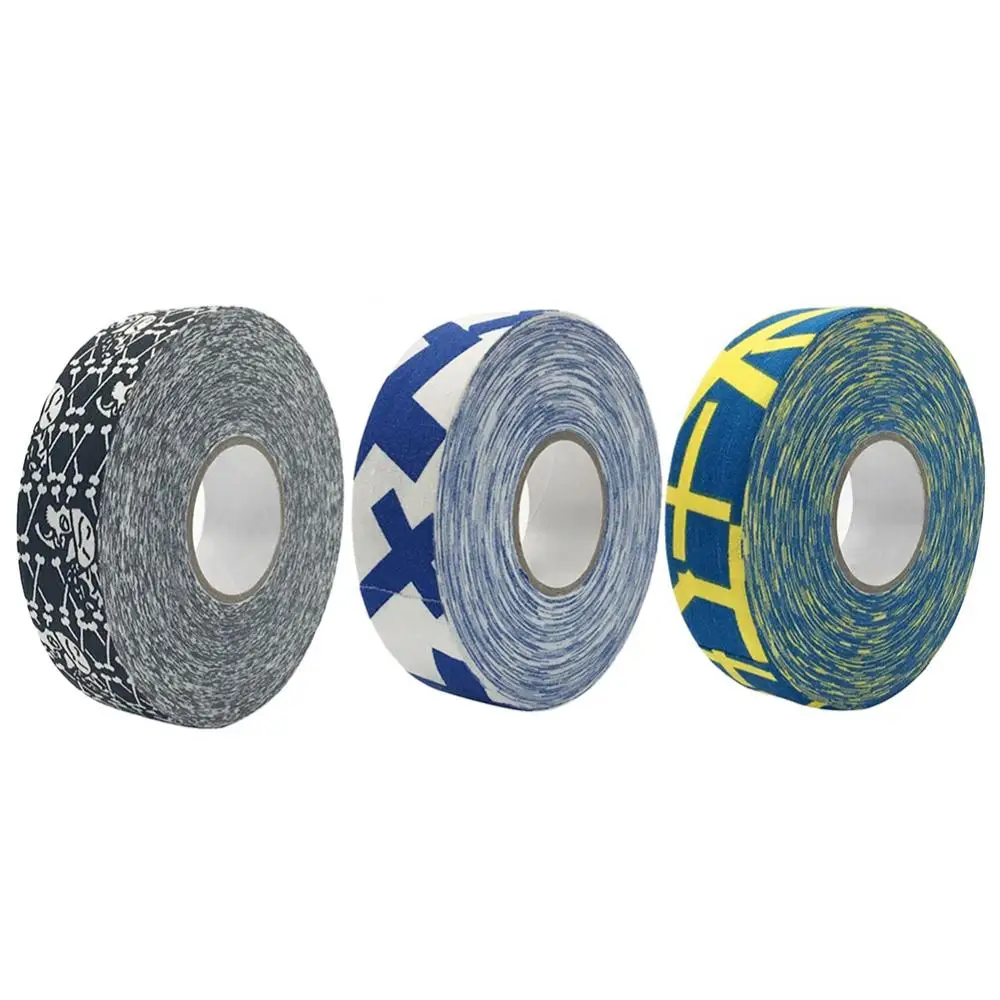 Colorful Safe Hockey Stick Tape 1Pc 2.5mm x 25m Multipurpose Sport Safety Cotton Cloth Enhances Ice field Hockey badminton Golf