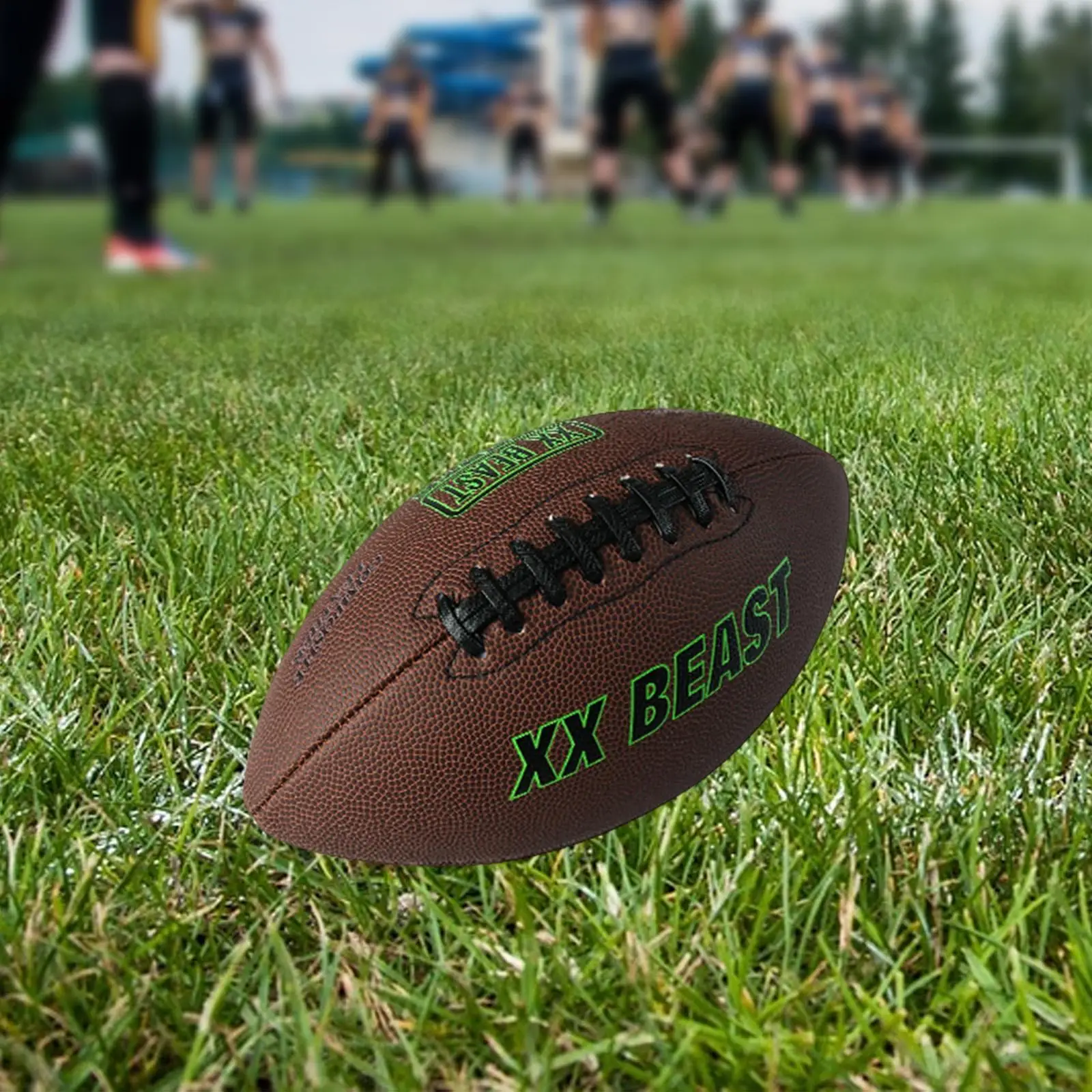 Ballon de Rugby Antidérapant Jeu Récréatif Équipement de Cadeau Entraînement Intérieur Extérieur Résistant à l'Usure pour Match Équipe Fête Gym Noël