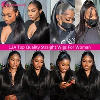 26 30 40 Pouces Perruques Cheveux Humains 13X4 Perruque Brésilienne Glueless Wigs Human Hair 210% Densité Human Hair Lace Wigs Uloversbeauty Perruques Cheveux Humains Sans Colle Lisse Perruque Livraison 3 Jours France 5