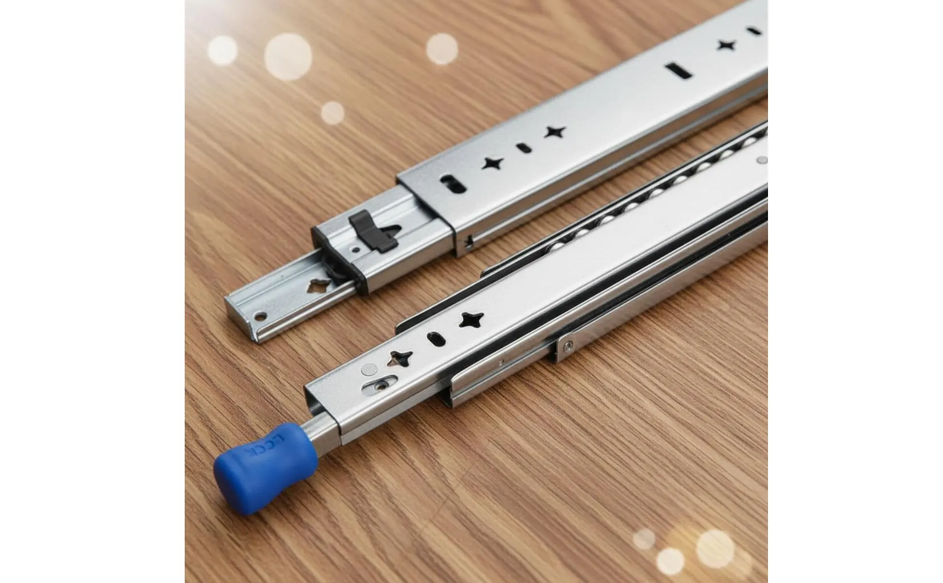 3 Section Bearing Slide Bearing Slide Effortless Sliding Sturdy Duty Drawer Slide Full Extension Cabinet Rail Easy Installation