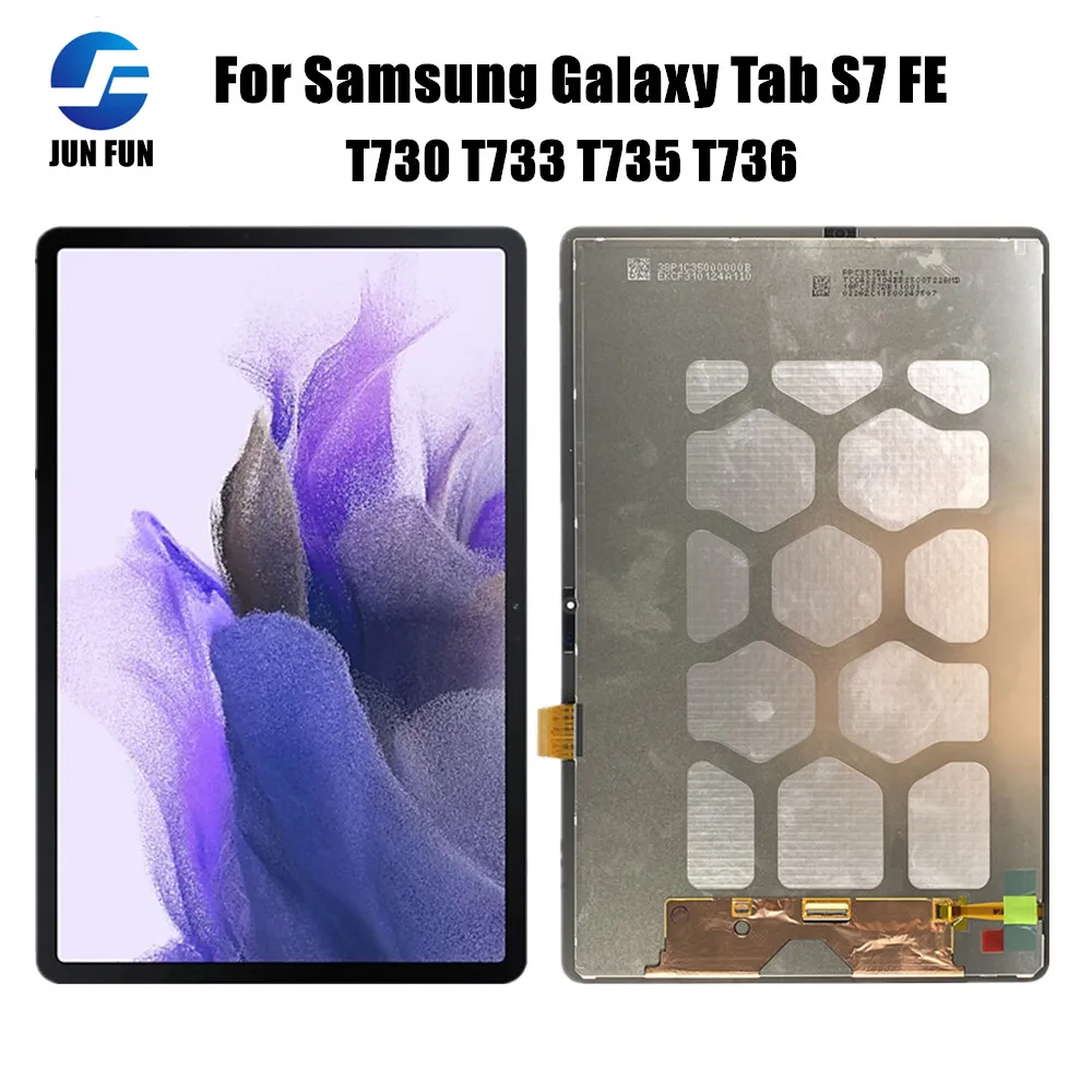 

12.4" For Samsung Galaxy Tab S7 FE Lcd T730 T733 T735 T736 LCD Screen Display Touch Screen Digitizer Assembly