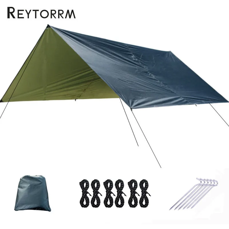 Silver Coating Waterproof Hammock Awning Canopy Tent Tarp Beach Camping Portable Pergola Sunshade Outdoor Camping Hiking Picnic