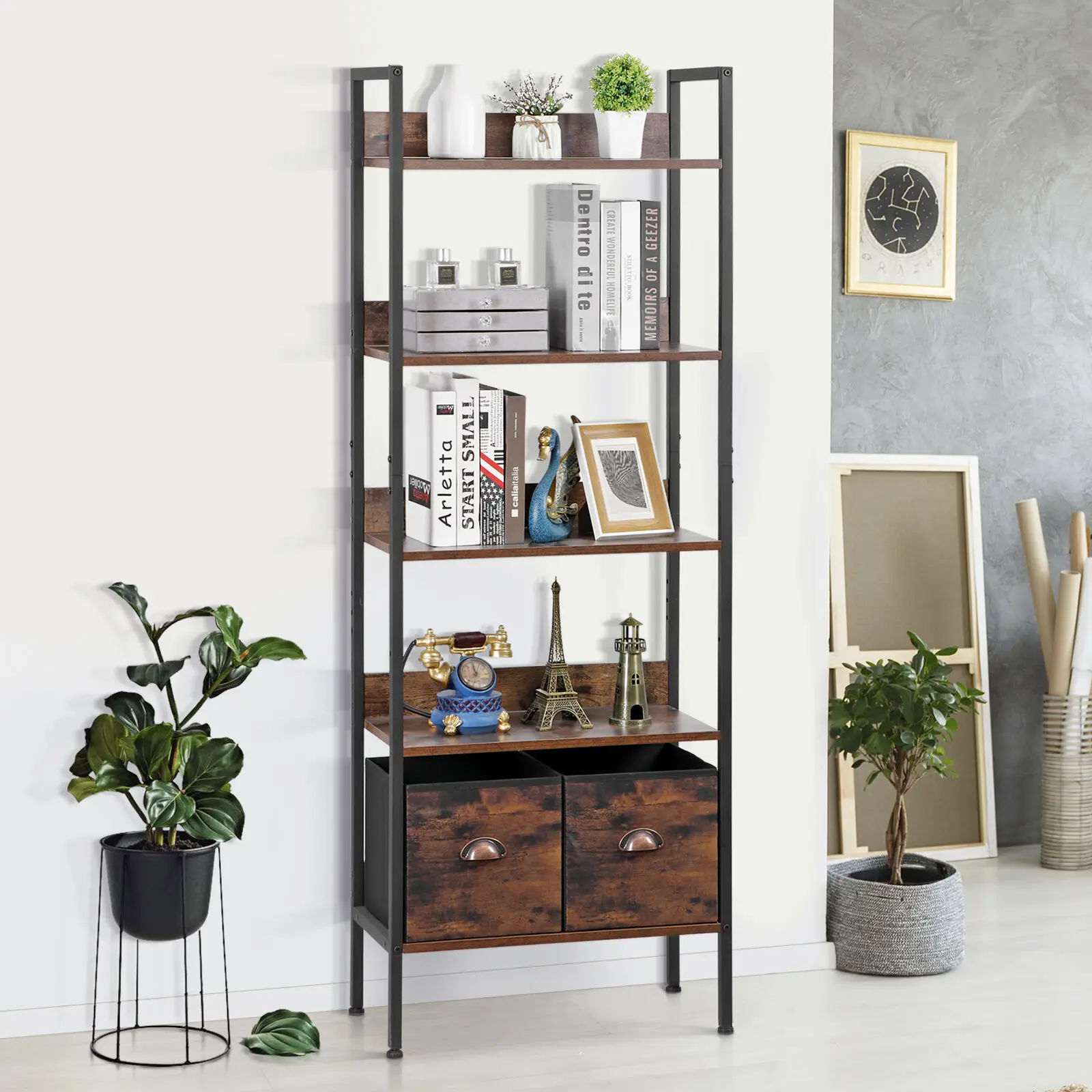 5-tier-open-shelves-bookcase-with-2-drawers-sturdy-bookshelf-for-living-room