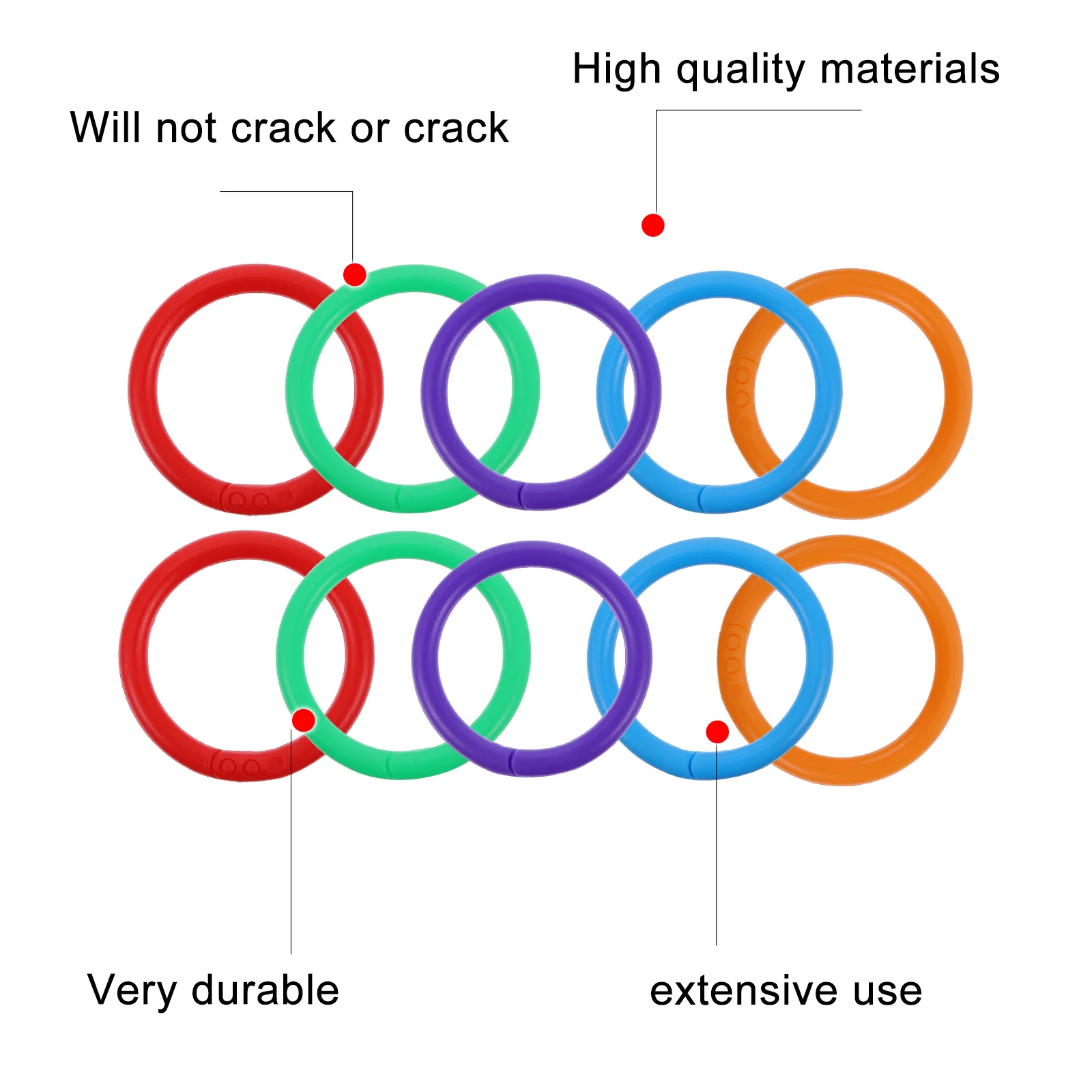 여행 일기 종이 바인더 링, 책 바인더 링, 노트북 바인더 링, 플라스틱 종이 바인더 링, 멀티 컬러 책 반지, 28mm