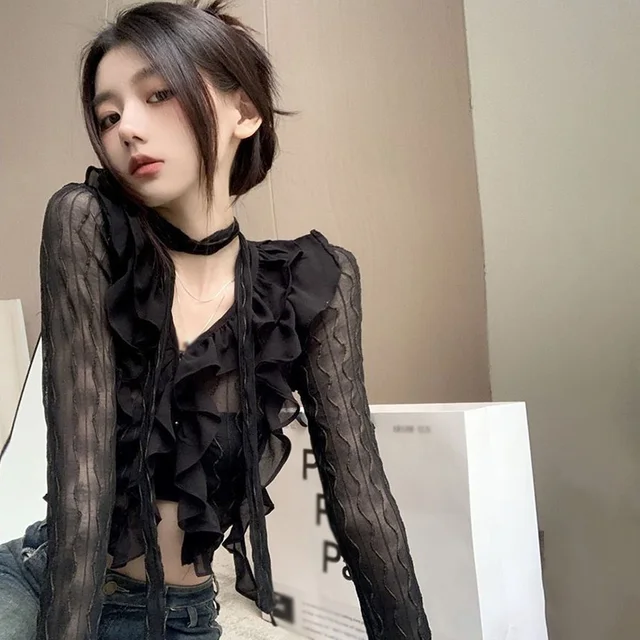 여성 여름 가디건 크롭