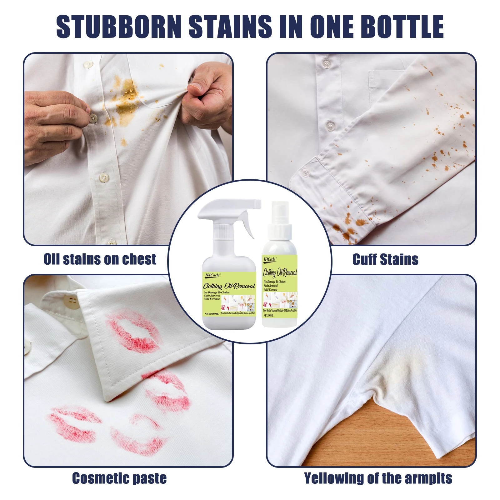 1pc Clothing Cleaner Cleans Garments Removes Stains Grease And Yellowing Keeps Clothing Surfaces Clean And Stain Free
