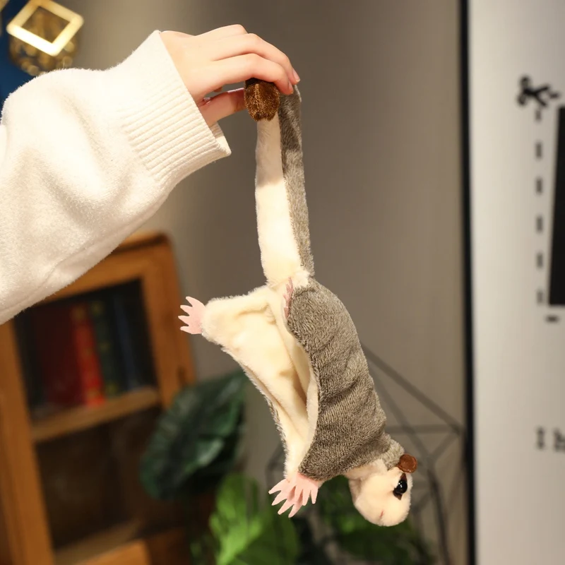 Super Cool Flyling Sugar Glider Plush Toys Cozy Soft Flying Squirrel Toys Cute Hand Center Pets Funny Gift To Kids
