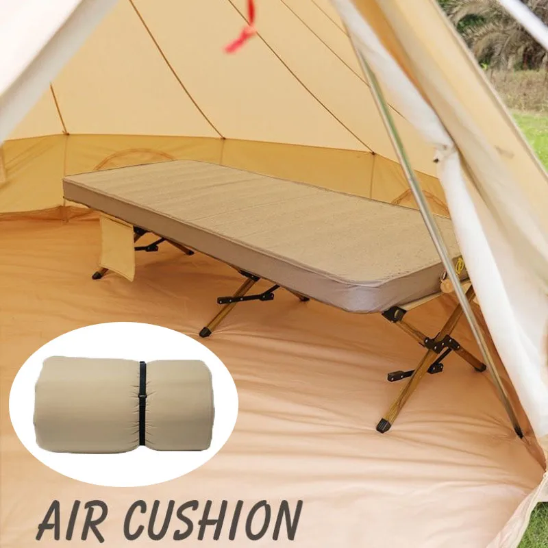 수면 야외 캠핑용 싱글 셀프 팽창 매트리스, 휴대용 토퍼 매트, 10cm 두께 접이식 자연 하이킹 장비 