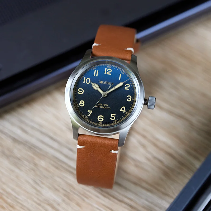 Milifortic Field Watch Man NH35 Automatic 100M Waterproof Best Selling Original Rare Vintage Military Khaki Homage Watches