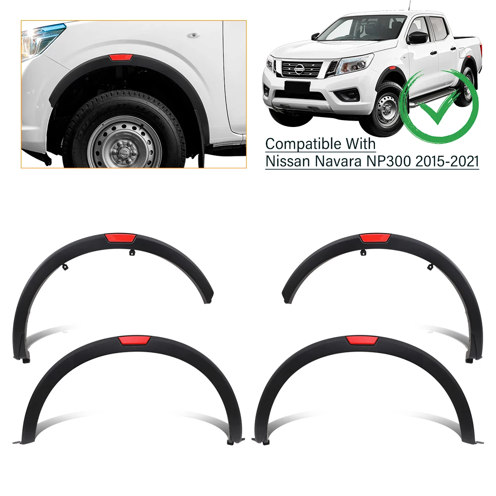 3'' Fender Flares Wheel Arches Extensions With Red Reflector