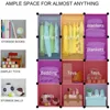 BRIAN&DANY Portable Cartoon Clothes Closet DIY Storage Organizer,Sturdy Safe Wardrobe Children Kids,8Cubes&2Hanging Sections 6