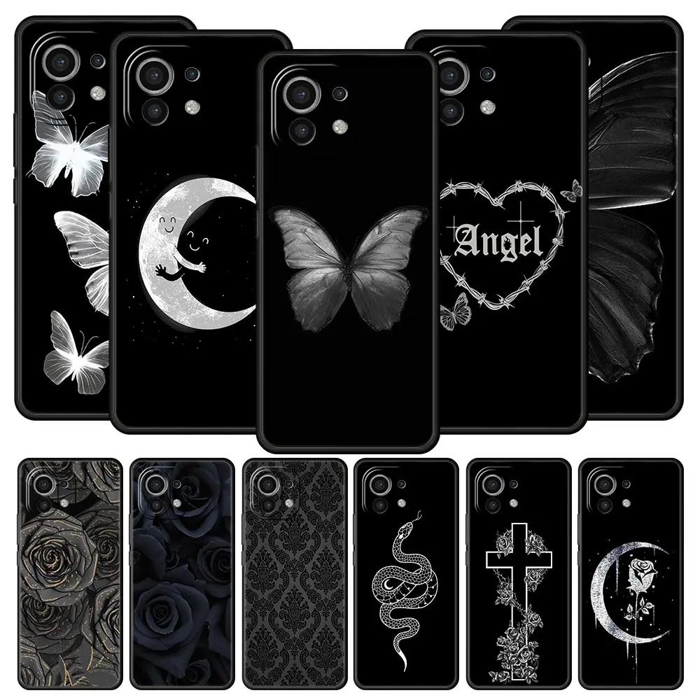 Gothic Style Black Lip Phone Case Cover