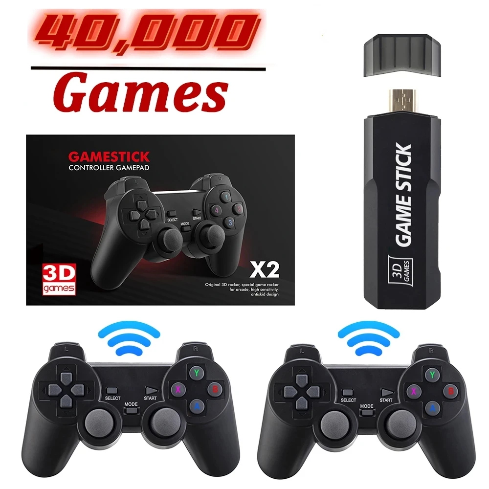 Portable Video Game Console GD10 With Wireless Controllers 4K HD TV Retro Game Console 50 Emulators 40000+ Games For PS1/N64/DC