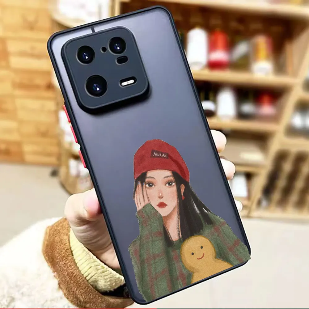 thumbnail image 1 of Funda mate para Xiaomi 13 12 12S 12T 11 11T 10 10T 9 8 6X 5X PRO LITE 5G Funda Capa Shell d-princesa de Disney maquillaje de Navidad, 1 of 5