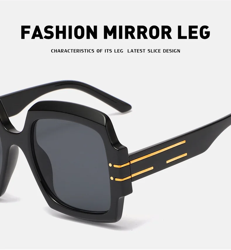 Vintage Oversized Sunglasses For Women Quality Black Gradient_voghion.com