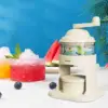 Mini Hand Crank Ice Crusher Snow Cone Machine for Party Restaurants Outdoor 2