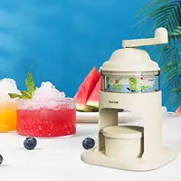 Mini Hand Crank Ice Crusher Snow Cone Machine for Party Restaurants Outdoor 2