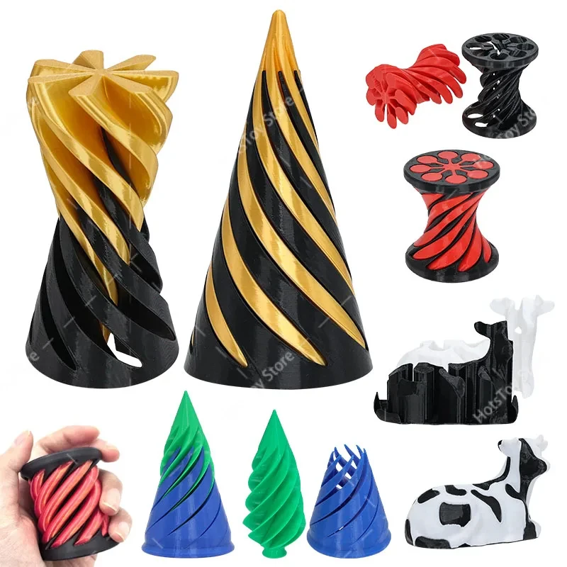 Fidget Toys 3D Printed Spiral Cone