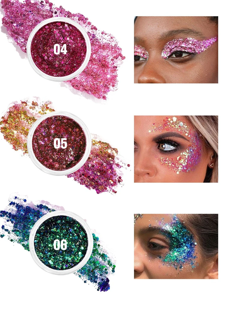 Glitzergel Lidschatten Für Gesicht Haar Und Körper Chameleon_voghion.com