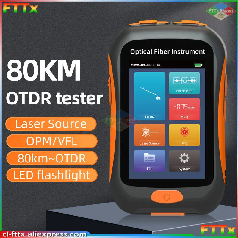 

Рефлектометр NK2800 Mini OTDR, 1550 нм, 80 км, с поддержкой светильник, тест активного оптоволокна, рефлектометр времени, экран 3,5 дюйма
