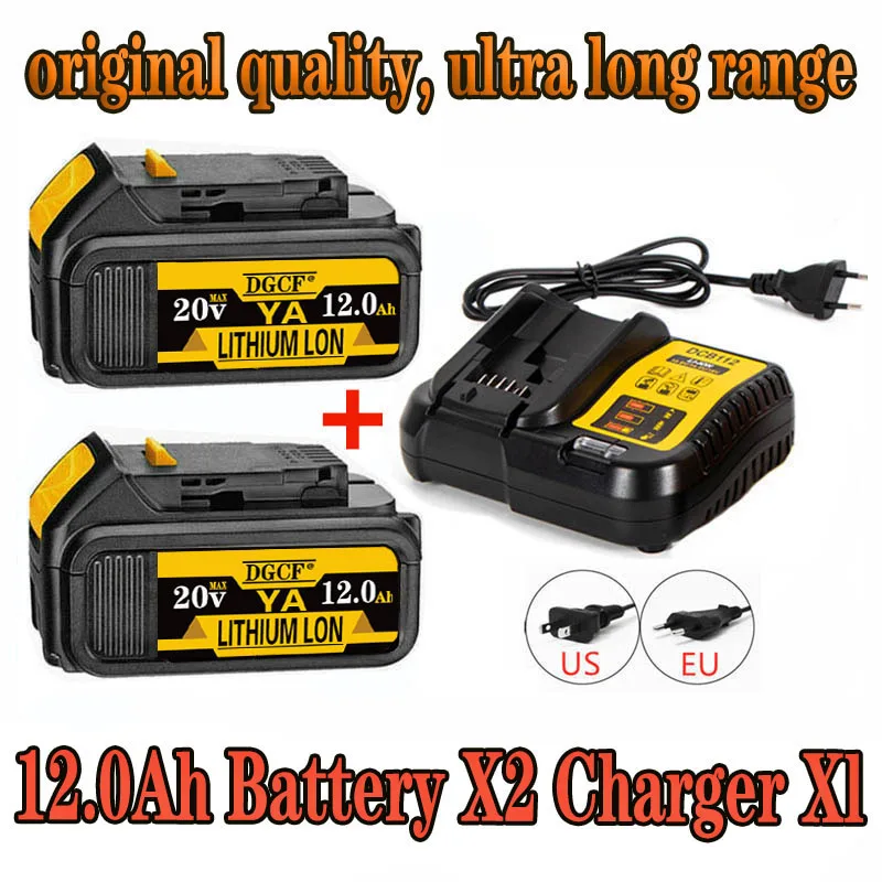 

Premium Quality 20V 12.0Ah Rechargeable Batteries, Replacement for DeWalt MAX XR with DCB205 DCB201 DCB203 Compatibility