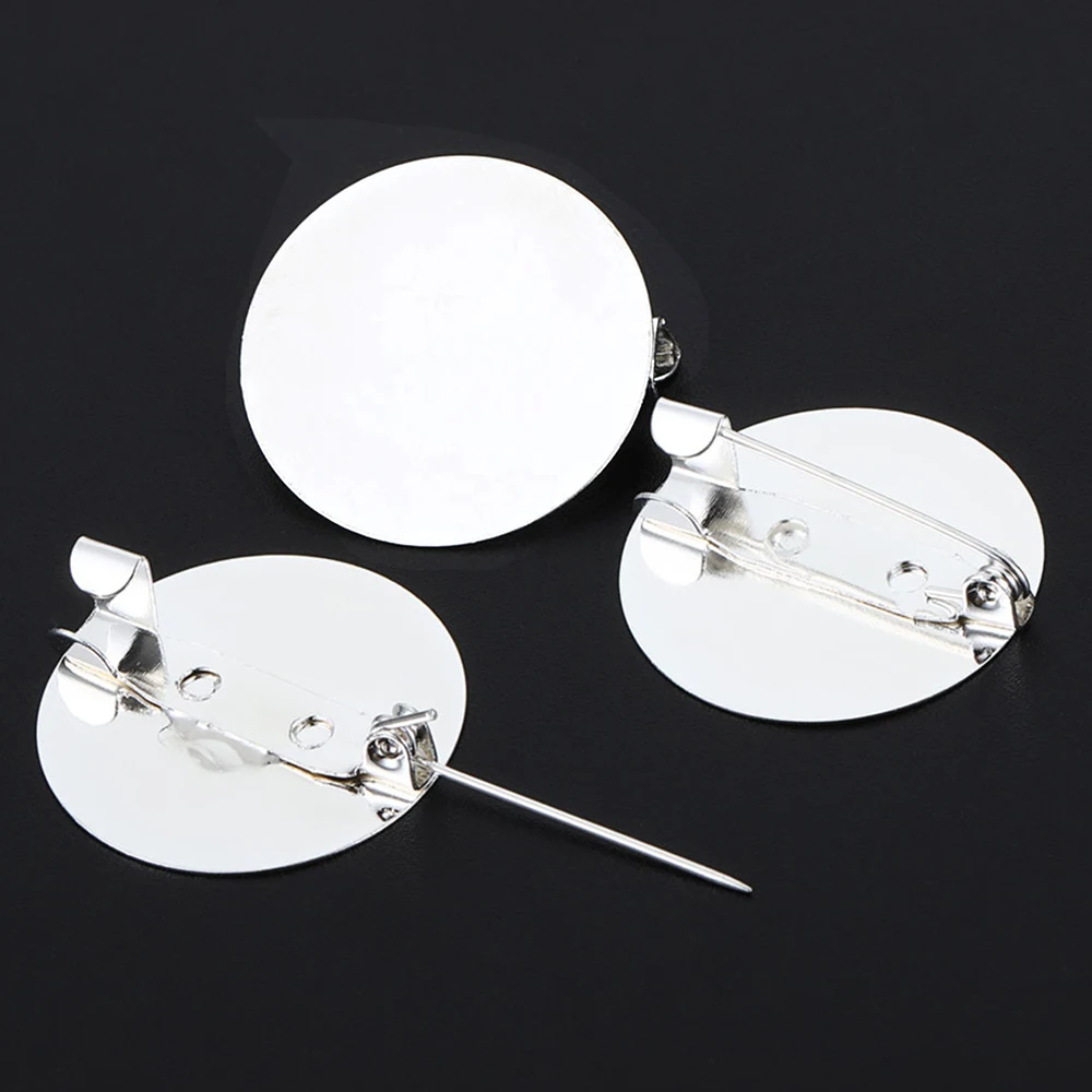 Acheter Plateau Rond De 25mm, 5 Pièces/lot, Réglage De Base De Cabochon Avec Pendentif De Cordon Pour La Fabrication De Colliers Et De Bijoux à Faire Soi-même, Fournitures Et Accessoires