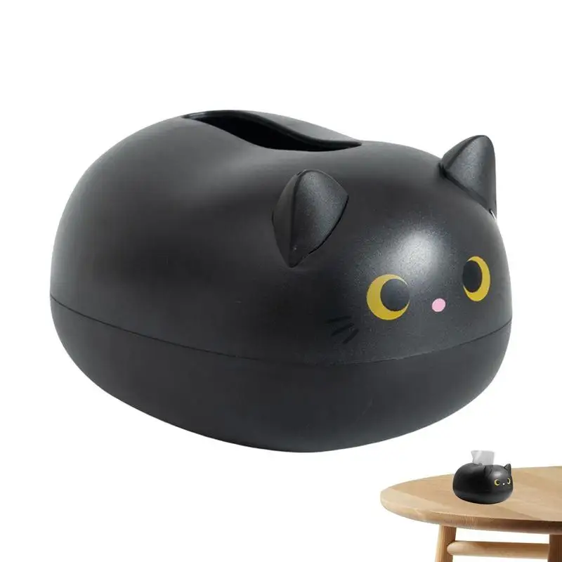 

Cute Tissue Dispenser Durable And Sturdy Cute Cat Pattern Toilet Paper Holder Ear Design Kitchen Napkin Storage Box Home
