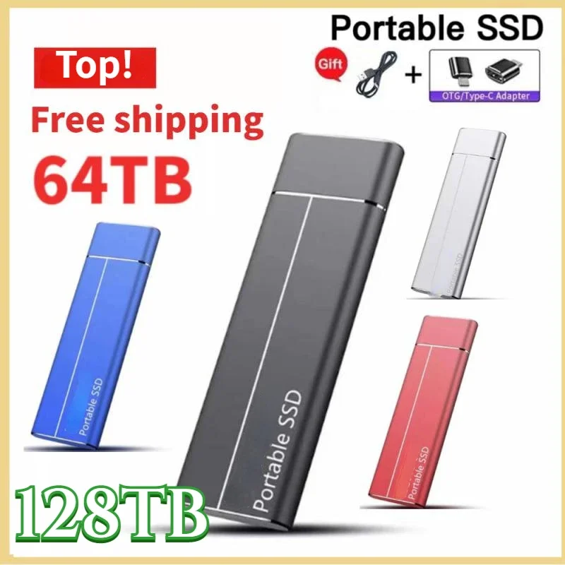 

Portable SSD 128TB 2TB/1TB External Solid State Drive USB 3.0/Type-C Hard Disk флешка usb Storage Device For Laptop/Desktop/Mac