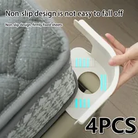 4pcs/set Bed Sheet Fasteners Sheet Ties Multifunctional use Heavy Duty Bedsheet Corner Tightener Clips Home Supplies Fixator 1