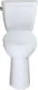 Elongated Two Piece Toilet with Extra Tall Bowl 21.25” Comfortable 1.28 GPF Side Flush White 2