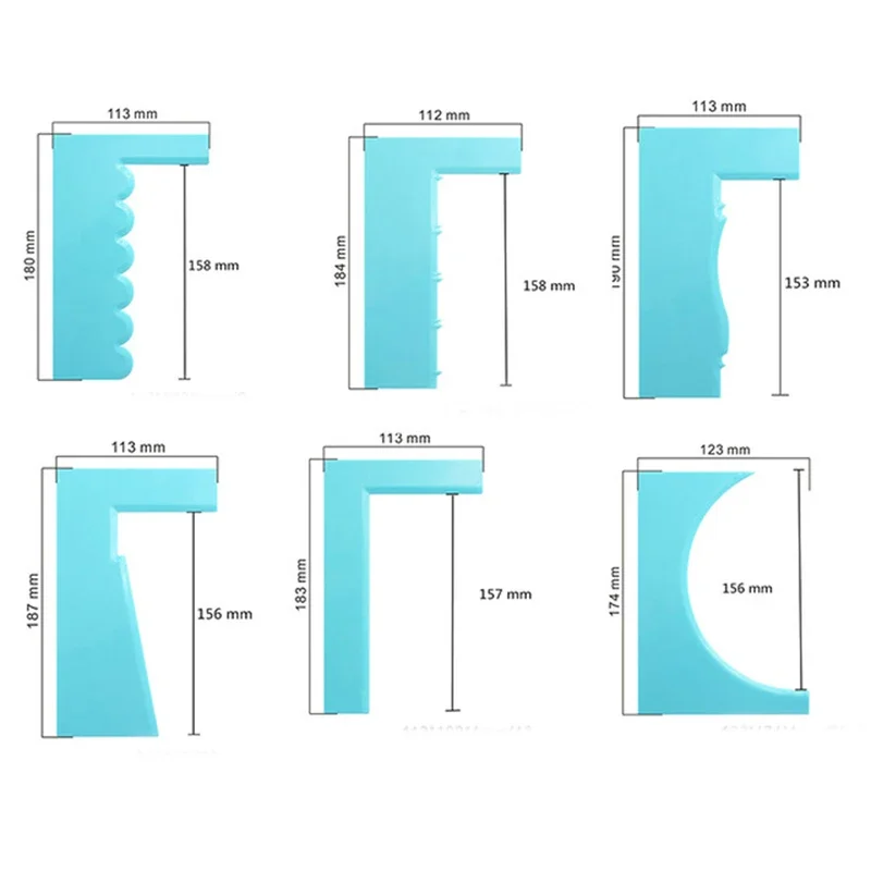 8 Design Mousse Cake Edge Scraper Decorating Comb Pastry Icing Smoother Textures Fondant Spatulas Baking DIY Tools Confectionery