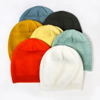 Popular Unsex Autumn Winter Hat For Women Solid Bright Color Soft Cashmere Beanies Best Matched Men Warm Skullies Gift 1