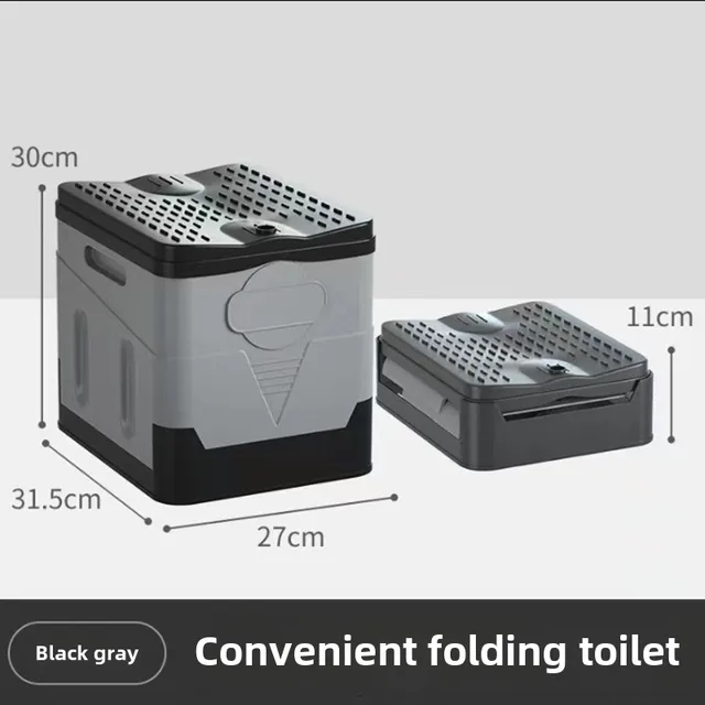 Portable Folding Toilet – Travel Car Camping Emergency Mobile Toilet 5